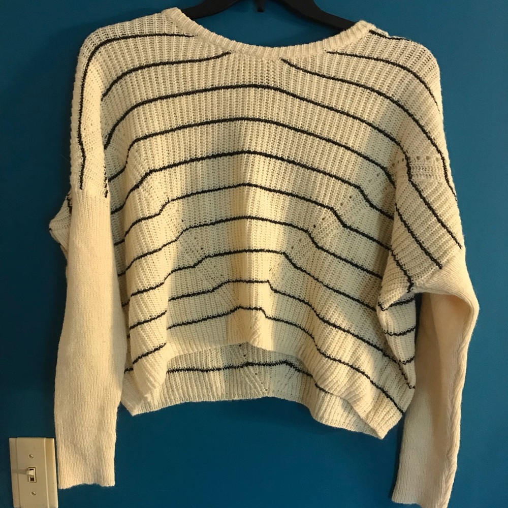 Cropped Striped Sweater